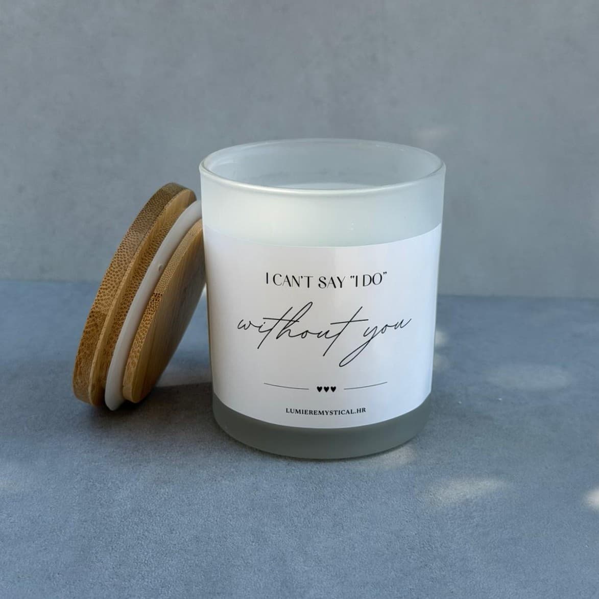 Svijeća I can't say "I do" without you - 300ml