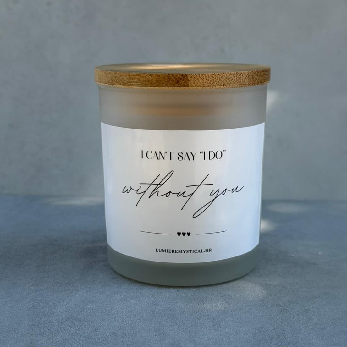 Svijeća I can't say "I do" without you - 300ml