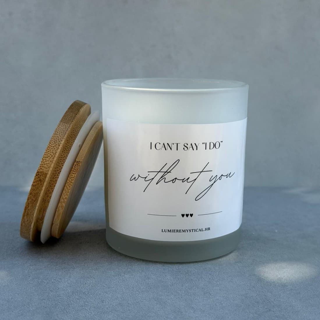 Svijeća I can't say "I do" without you - 300ml