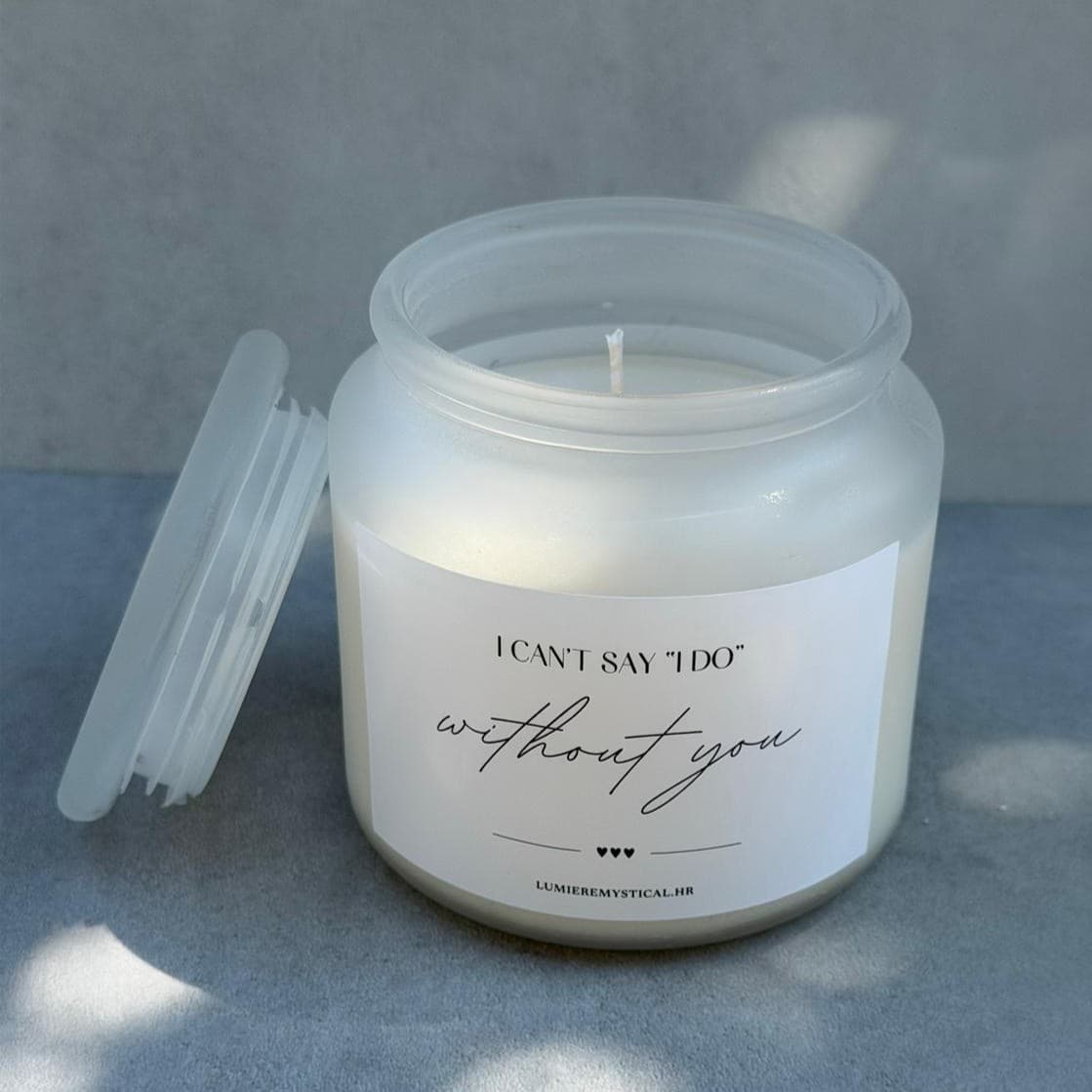 Svijeća I can't say "I do" without you - 450ml