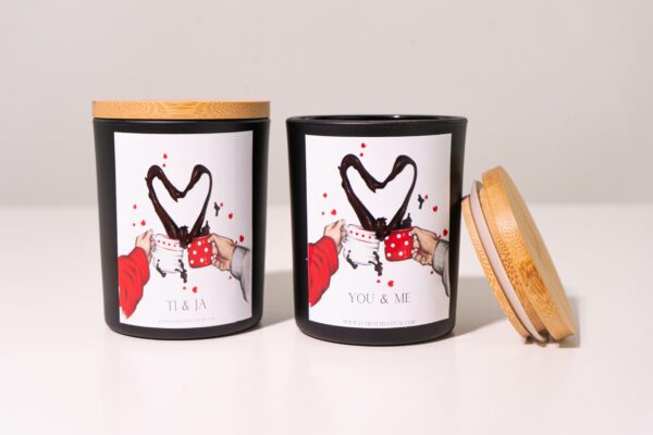 You & Me Personalized Candle - Black Jar 200ml - Image 4