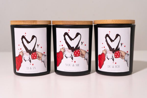 You & Me Personalized Candle - Black Jar 200ml - Image 5