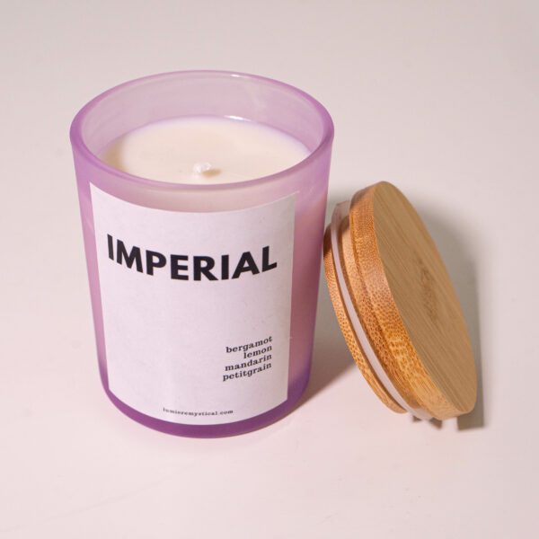 Modern Concrete Personalized Candle - Purple Jar 200ml - Image 8