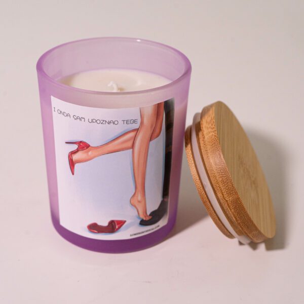 And Then I Met You Personalized Candle - Purple Jar 200ml - Image 2