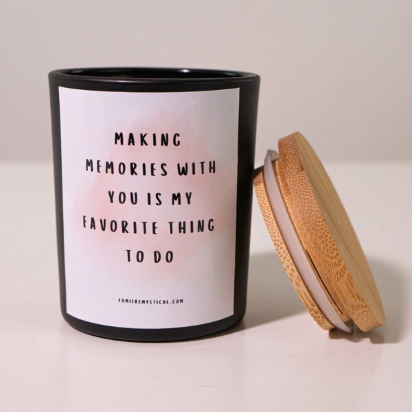 Making Memories With You Personalized Candle - Black Jar 200ml - Image 3