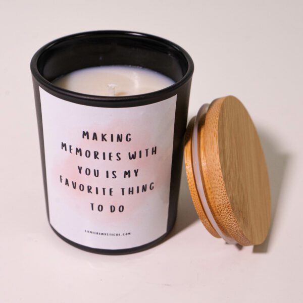 Making Memories With You Personalized Candle - Black Jar 200ml - Image 2