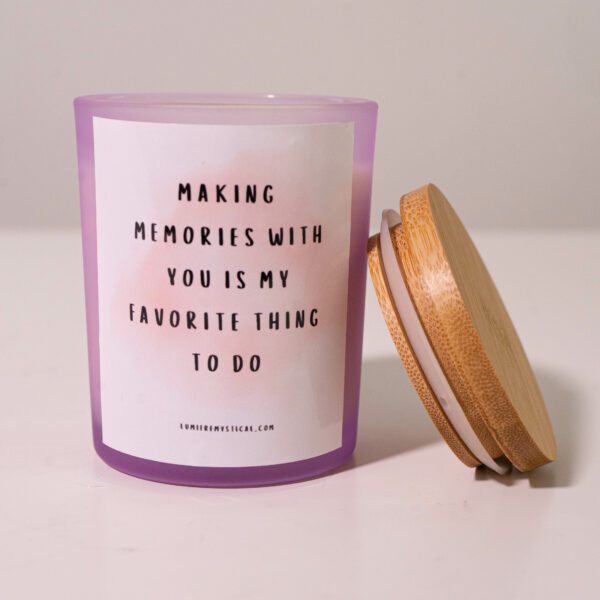 Making Memories With You Personalized Candle - Purple Jar 200ml - Image 2