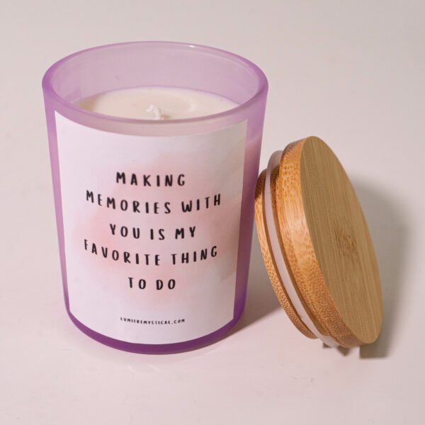 Making Memories With You Personalized Candle - Purple Jar 200ml - Image 3