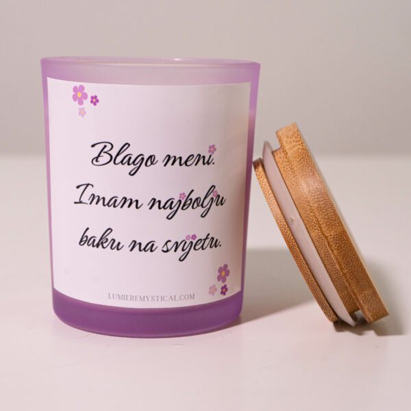 Za Baku Personalized Candle - Purple Jar 200ml - Image 2