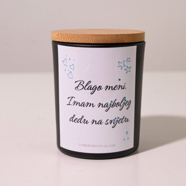 Za Dedu Personalized Candle - Black Jar 200ml