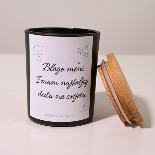 Za Dedu Personalized Candle - Black Jar 200ml - Image 2