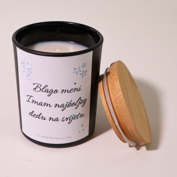 Za Dedu Personalized Candle - Black Jar 200ml - Image 3