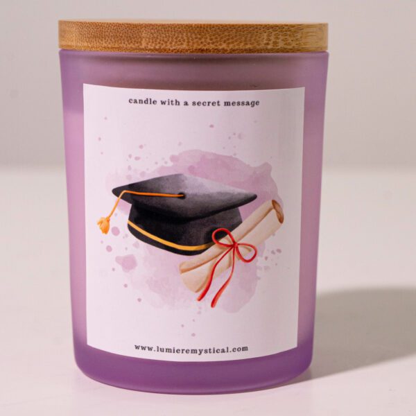 Education Congratulation Personalized Candle - Purple Jar 200ml