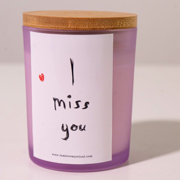 I Miss You Personalized Candle - Purple Jar 200ml