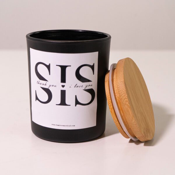 For Sis Personalized Candle - Black Jar 200ml - Image 2