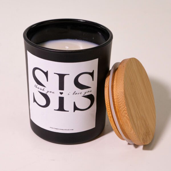 For Sis Personalized Candle - Black Jar 200ml - Image 3