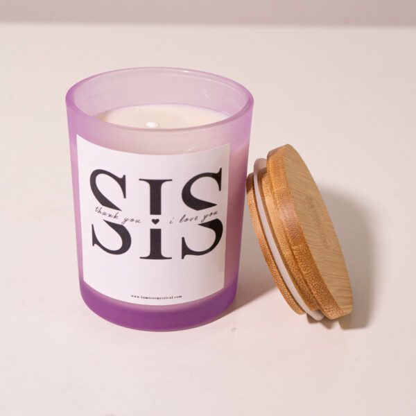 For Sis Personalized Candle - Purple Jar 200ml - Image 3