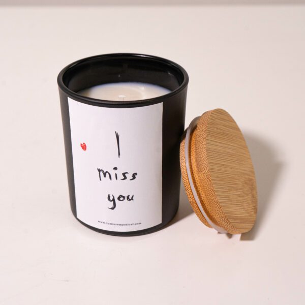 I Miss You Personalized Candle - Black Jar 200ml - Image 3