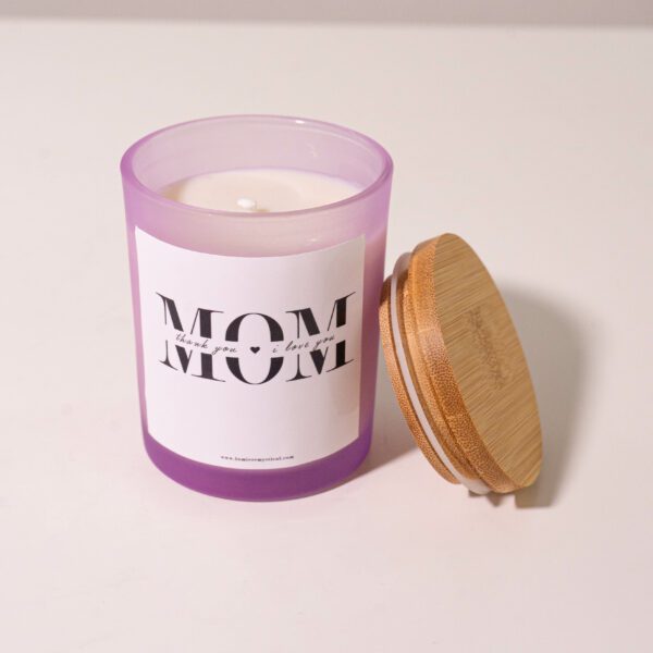 For Mom Personalized Candle - Purple Jar 200ml - Image 3