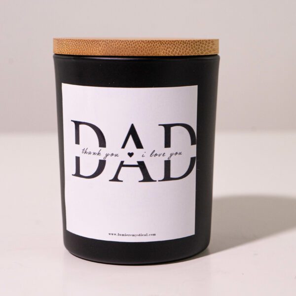 For Dad Personalized Candle - Black Jar 200ml