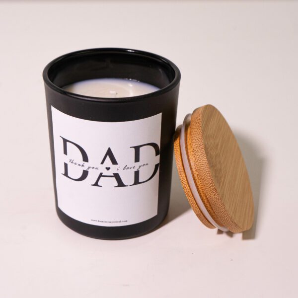 For Dad Personalized Candle - Black Jar 200ml - Image 3