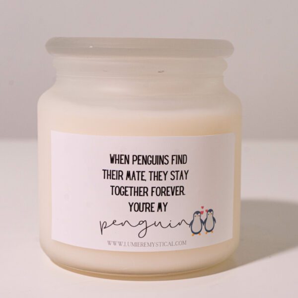 When Penguins Find Their Mate They Stay Together Forever, You're My Penguin Personalized Candle - 450ml