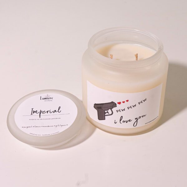 Pew Pew Personalized Candle - 450ml - Image 2