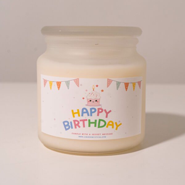 Colorful & Fun Happy Birthday Personalized Candle - 450ml