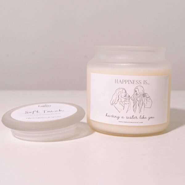 Happiness Is Having A Sister Like You Personalized Candle - 450ml - Image 3