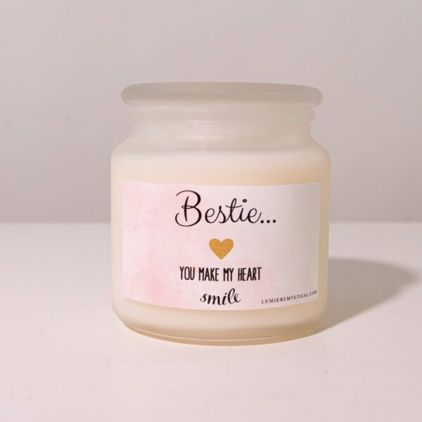 Bestie You Make My Heart Smile Personalized Candle - 450ml