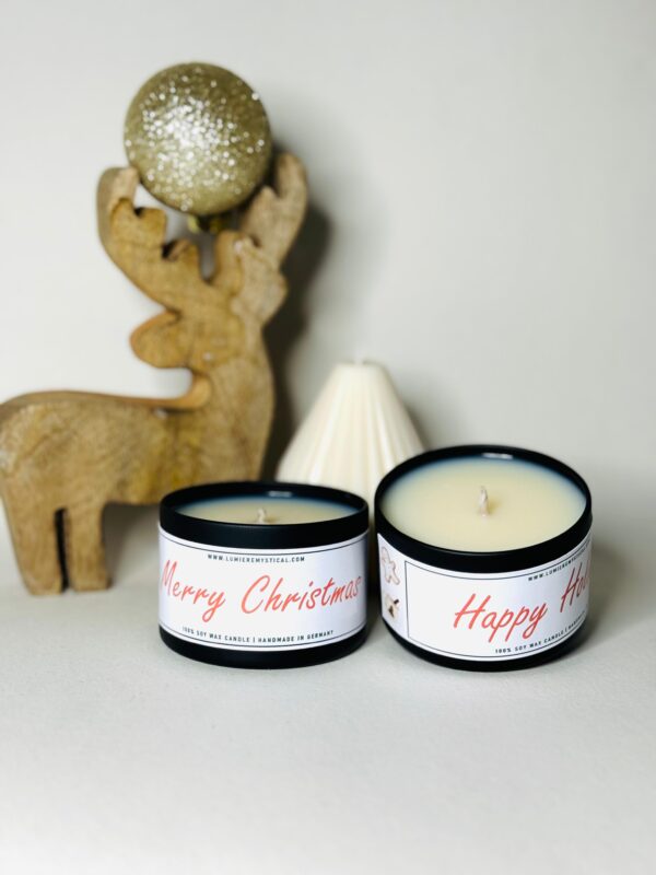 Christmas Design Candle - Modern White - 120ml - Image 3